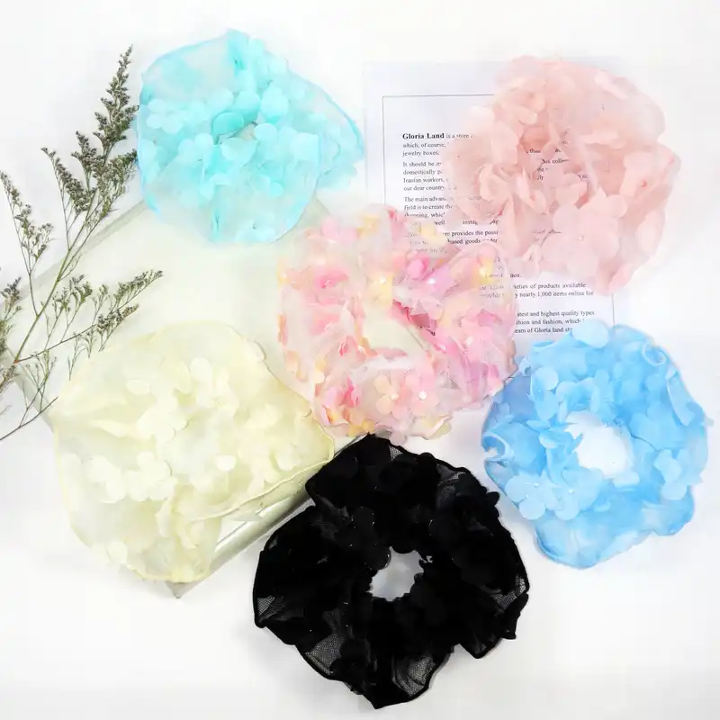 کش مو زنانه مدل شکوفه های گل کد 300