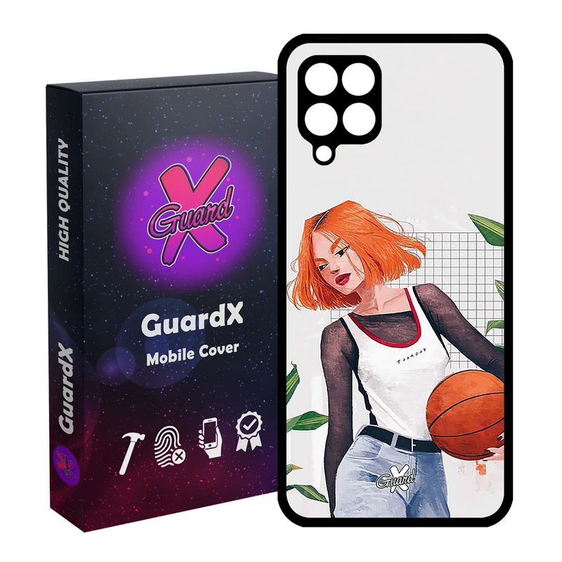 کاور گارد ایکس طرح Girl مدل Glass10338 مناسب برای گوشی موبایل سامسونگ Galaxy A12