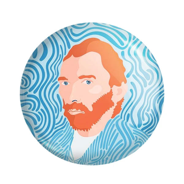 مگنت خندالو طرح سلف پرتره ونگوگ کد 3735 