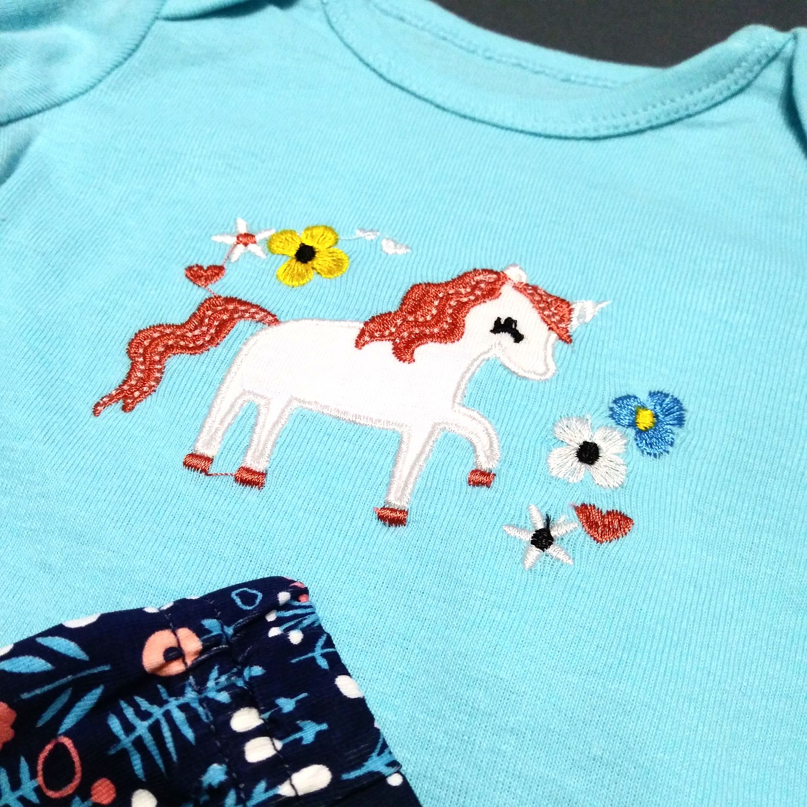 ست 3 تکه لباس نوزادی کارترز طرح Unicorn کد M563 -  - 5