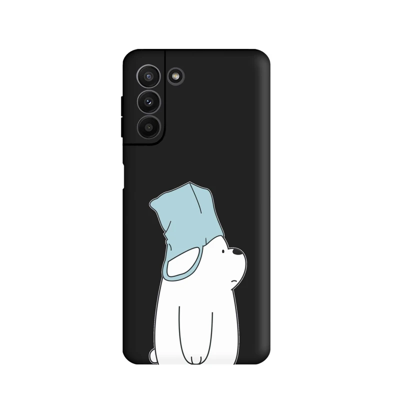 کاور طرح خرس کله فندقی کد s4479 مناسب برای گوشی موبایل سامسونگ Galaxy S21 FE