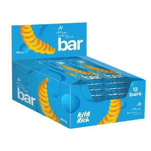 بار غلات با طعم موز و روکش کاکائو تلخ - 30 گرم بسته 12 عددی