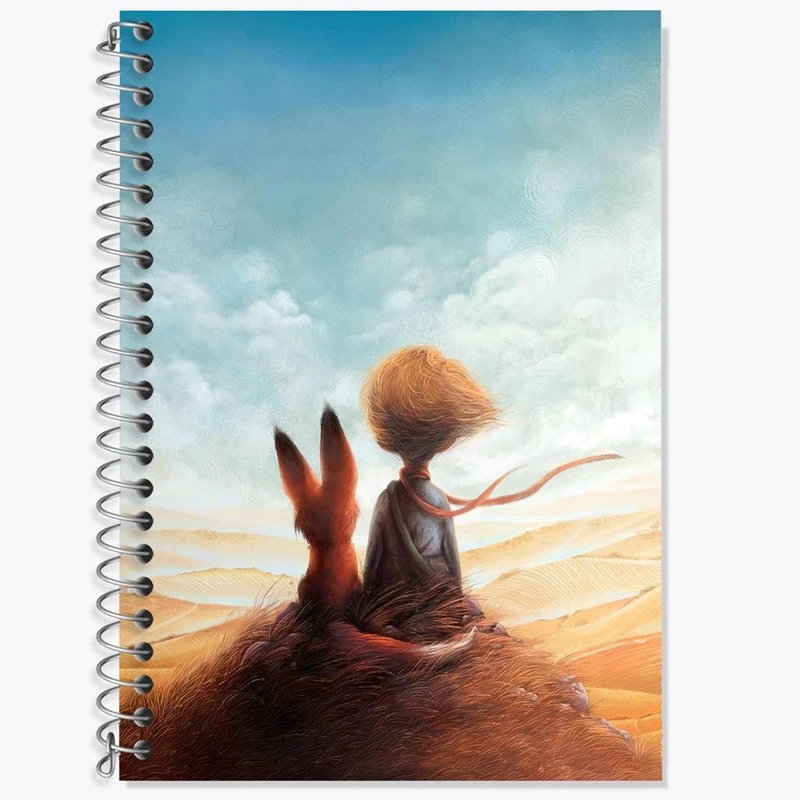 دفتر زبان 50 برگ خندالو مدل دو خط طرح شازده کوچولو کد 25769