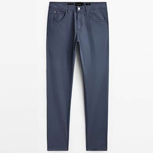 شلوار مردانه ماسیمو دوتی مدل SLIM-FIT TEXTURED DENIM-EFFECT 