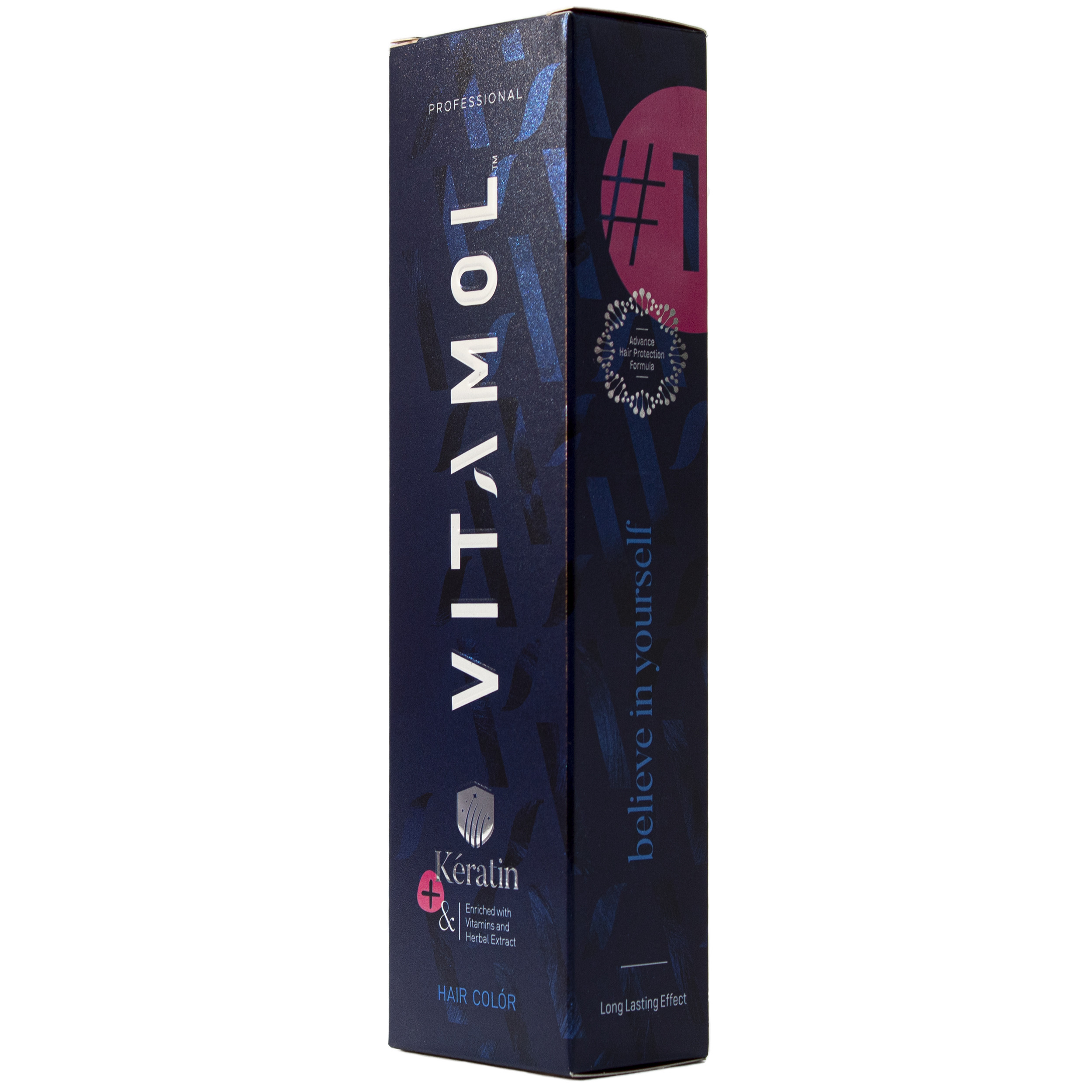 کیت رنگ مو ویتامول سری smoky شماره 1.1 حجم 120 میلی لیتر رنگ مشکی پر کلاغی