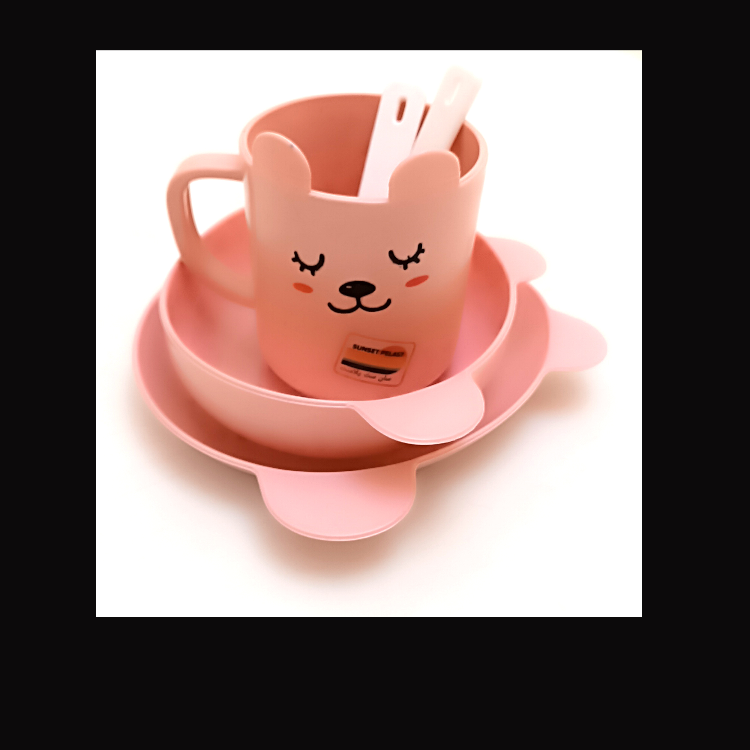 ظرف غذا کودک سان ست پلاست مدل panda کد s2 مجموعه 5 عددی