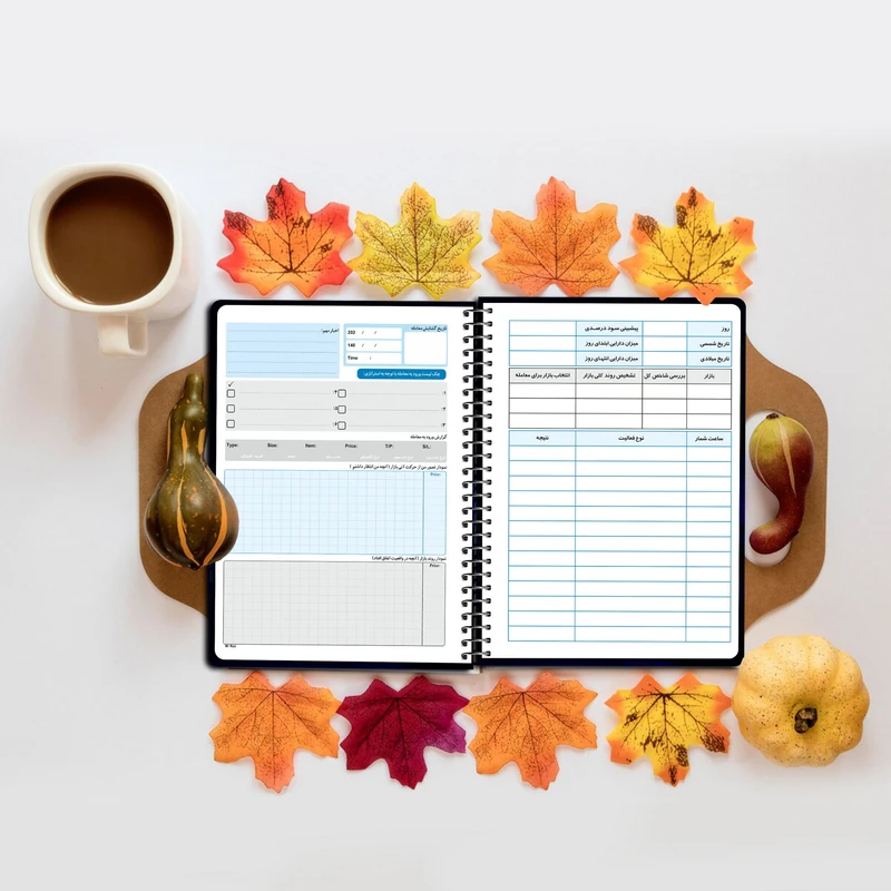 عکس شماره 18 : دفتر ژورنال نویسی مستر راد مدل ثبت معاملات طرح تریدر کد 1929