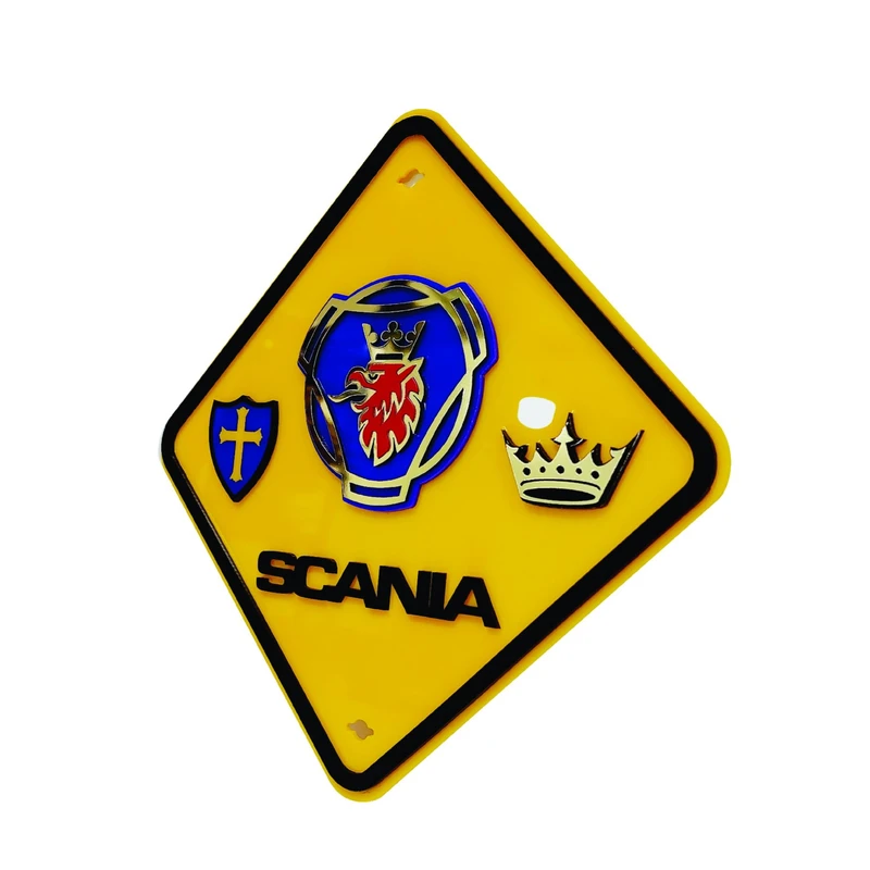 آرم تزئینی طرح لوزی پلکسی برجسته مدل SCANIA-Y1