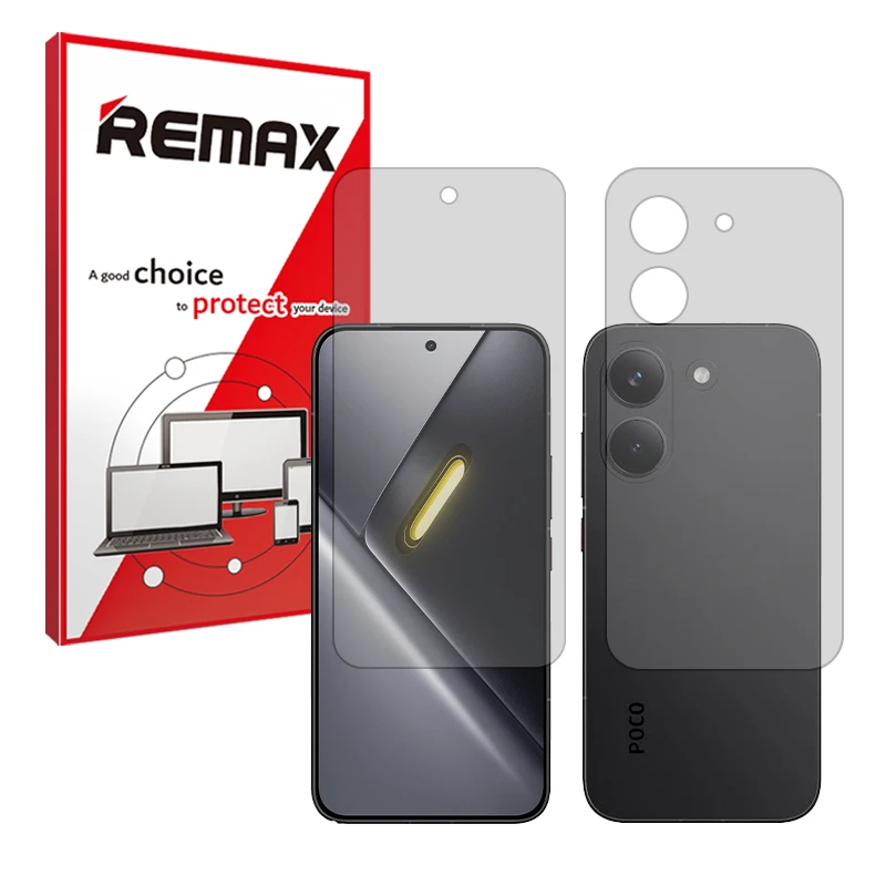 محافظ صفحه نمایش مات ریمکس مدل هیدروژلی مناسب برای گوشی موبایل شیائومی Poco X8 Pro به همراه محافظ پشت گوشی