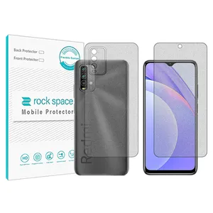 Matte Rockspace HyMTT screen protector suitable for the Xiaomi Redmi Note 9 4G mobile phone along with the back of the phone