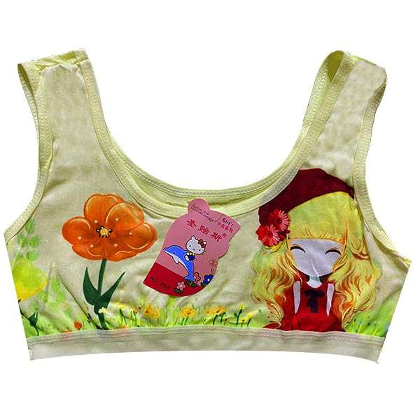 نیم تنه دخترانه مدل flower کد za1 رنگ زرد