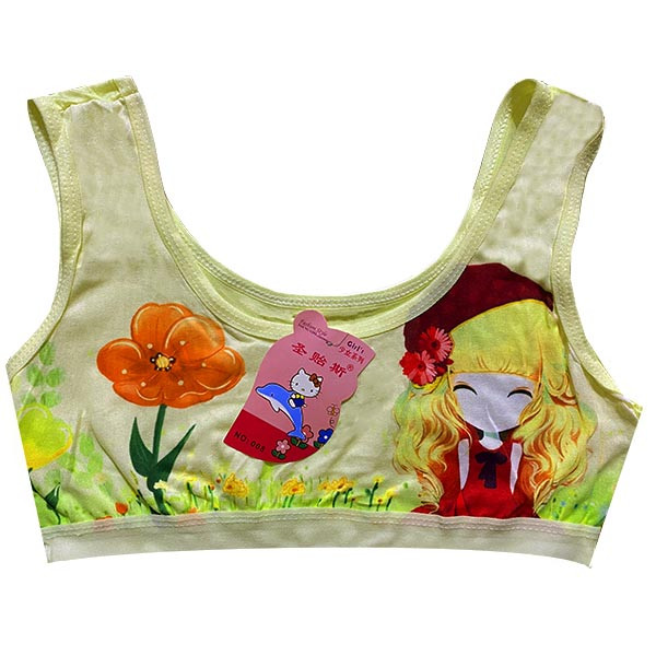 نیم تنه دخترانه مدل flower کد za1 رنگ زرد