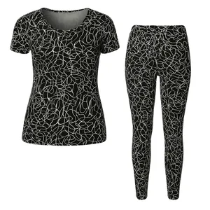 ست تی‌شرت آستین کوتاه و شلوار راحتی زنانه مدل آدخت کد 13