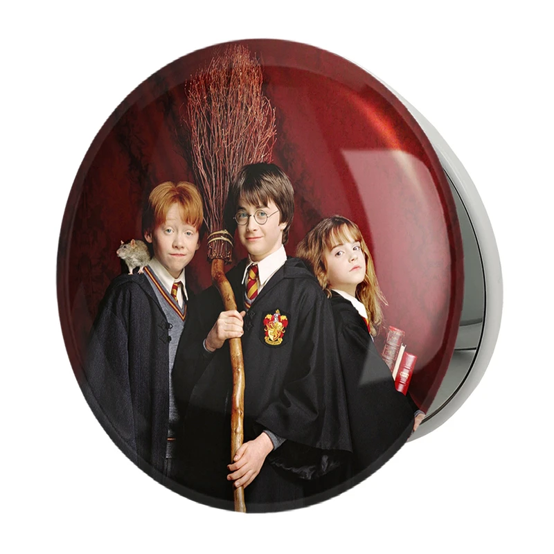 آینه جیبی خندالو طرح رون و هرمیون و هری پاتر Harry Potter مدل تاشو کد 2914 
