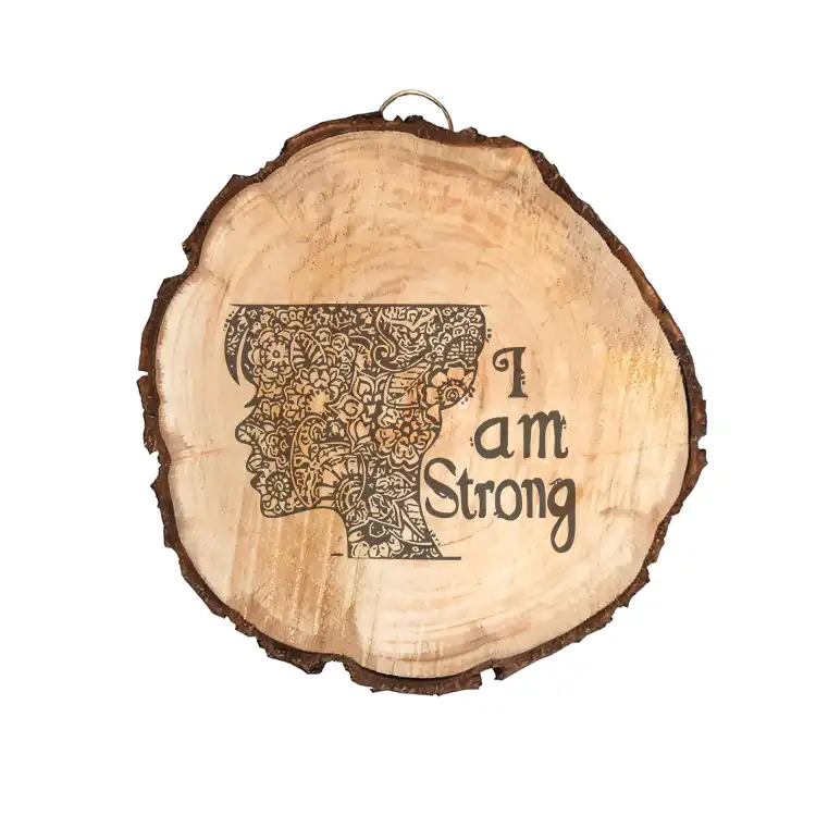 تابلو چوبی مدل i am strong