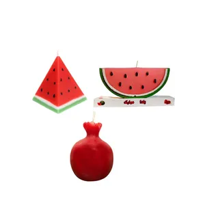 شمع مدل Ogps طرح انار و هندوانه شب یلدا بسته سه عددی