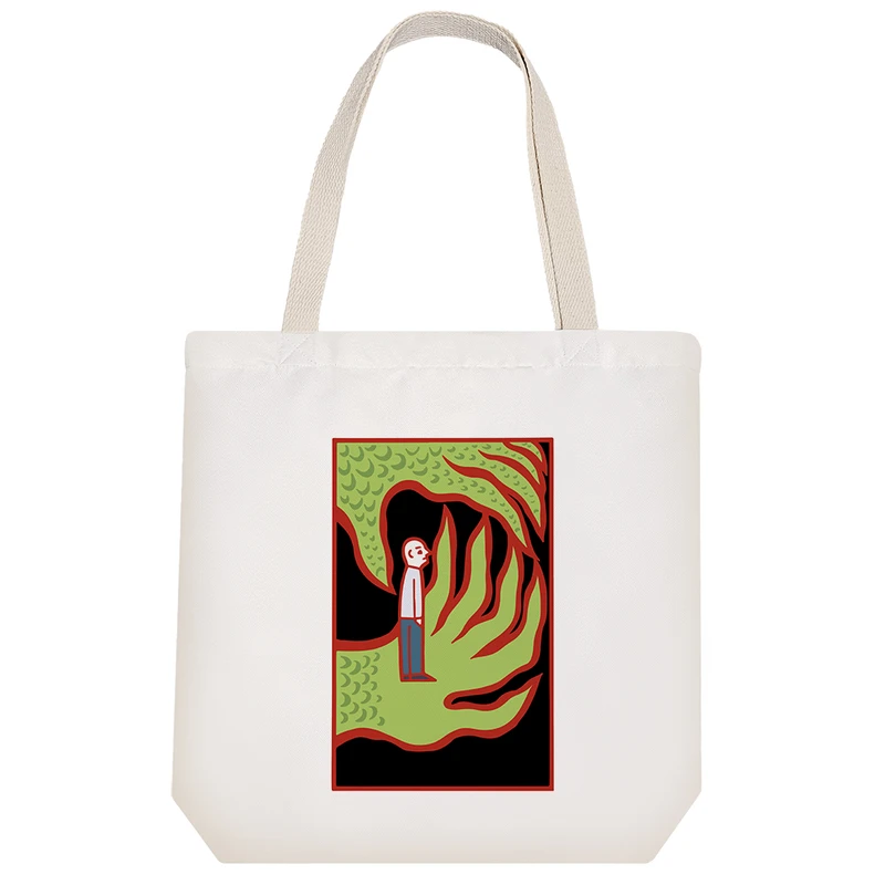 ساک خرید خندالو طرح در میان دستان شیطان کد 10402