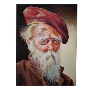 تابلو نقاشی رنگ روغن مدل پیرمرد نقاش