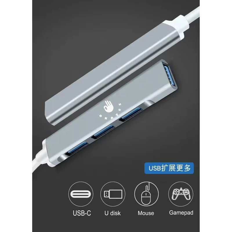 هاب 4 پورت USB-C اکی یس مدل 4IN1 TYPE-C