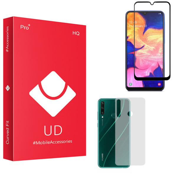 محافظ صفحه نمایش یو دی مدل HQ مناسب برای گوشی موبایل هوآوی Y6P به همراه محافظ پشت گوشی