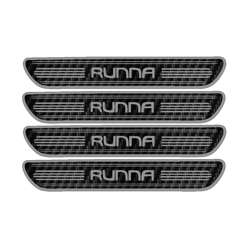  برچسب بدنه خودرو مهدیار مدل کربن کد sp121 مناسب برای رانا بسته 4 عددی 