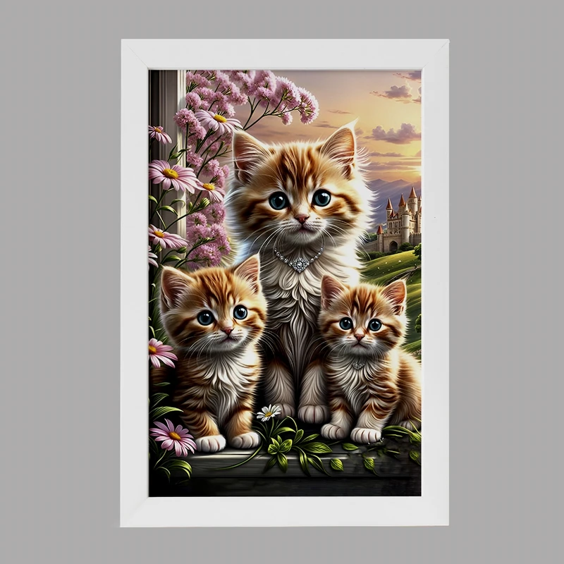 تابلو خندالو مدل گربه کد F6751