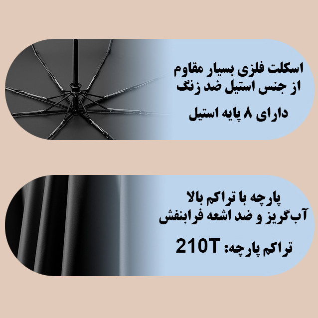 چتر 8 پره گلد ایر مدل Hello Cat قطر 100 سانتی‌متر