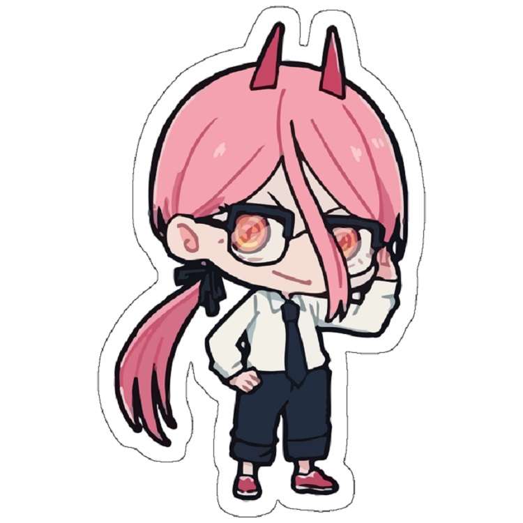 استیکر لپ تاپ مدل Chibi Chainsawman Power
