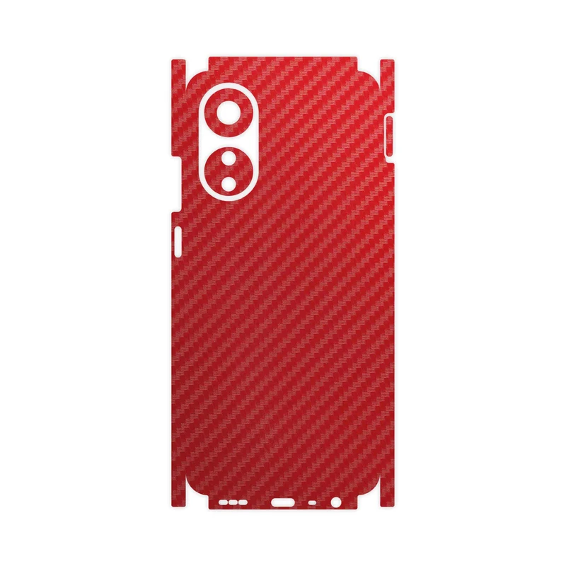 برچسب پوششی ماهوت مدل Red-Fiber-FullSkin مناسب برای گوشی موبایل اپو A78 4G