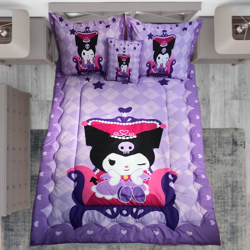 سرویس خواب مدل کرومی kuromi کد 56 یک نفره 5 تکه