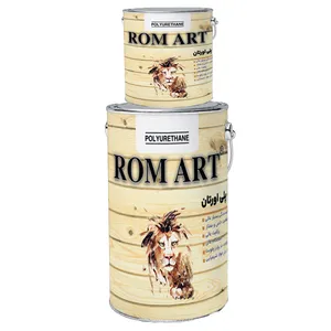 رنگ پلی اورتان مشکی مات روم آرت کد 6258 حجم 1 لیتر به همراه هاردنر