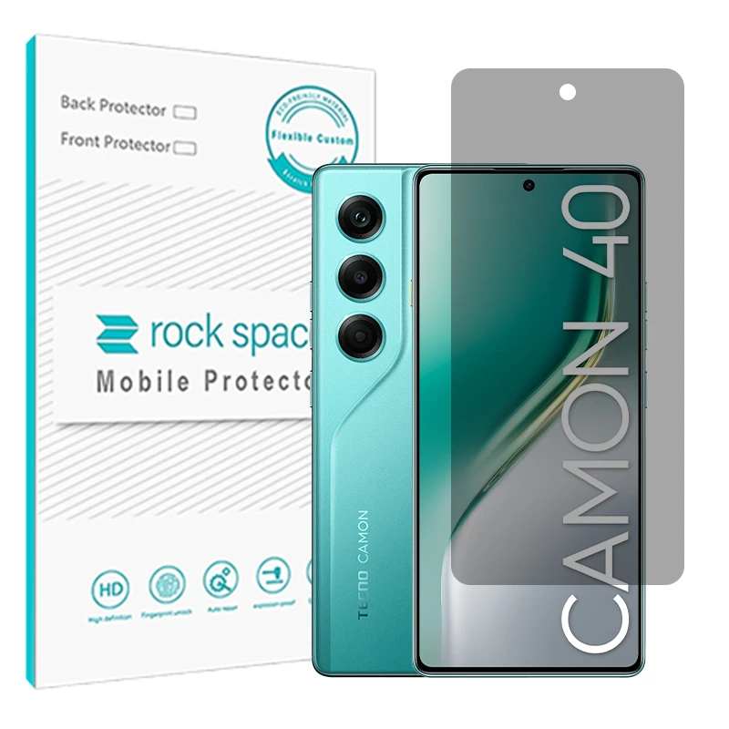 محافظ صفحه نمایش حریم شخصی راک اسپیس مدل هیدروژلی مناسب برای گوشی موبایل تکنو Camon 40