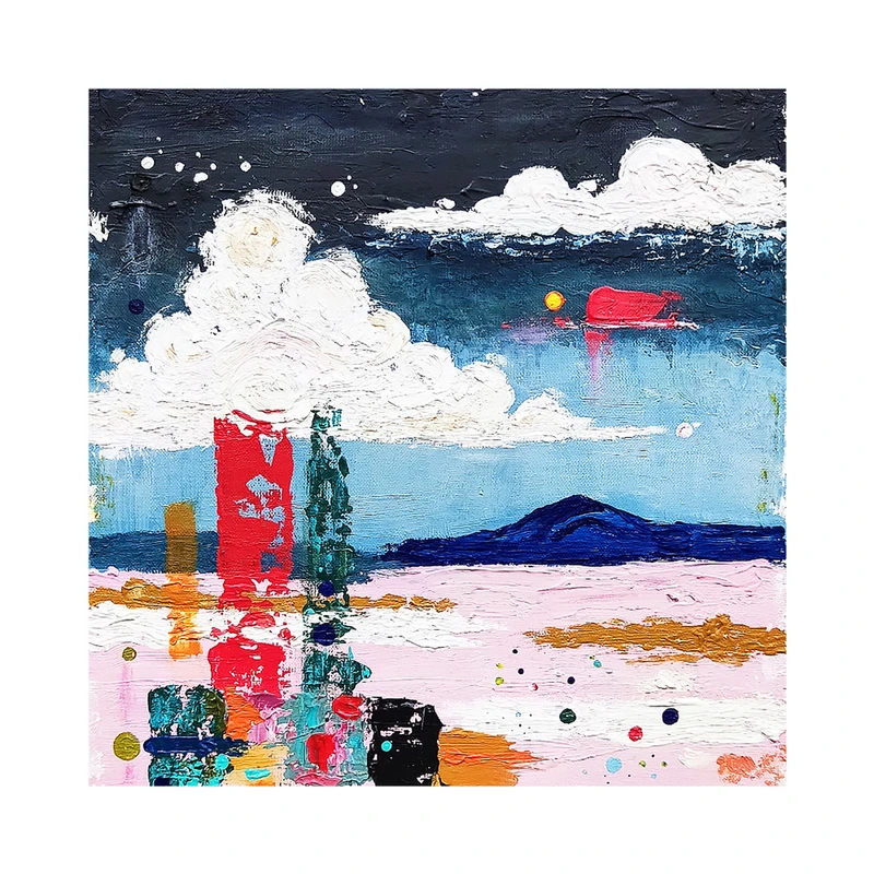 تابلو نقاشی رنگ روغن طرح هدیه هنری کد G0230