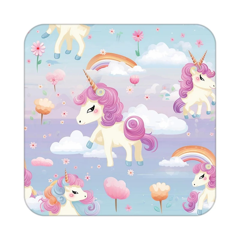 زیر لیوانی کاکتی طرح اسب تک شاخ و یونیکورن مدل mp31836