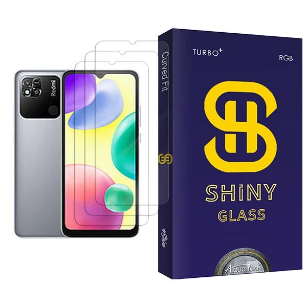 محافظ صفحه نمایش آتوچبو مدل Shiny Glass MIX003 مناسب برای گوشی موبایل شیائومی Redmi 10A بسته سه عددی