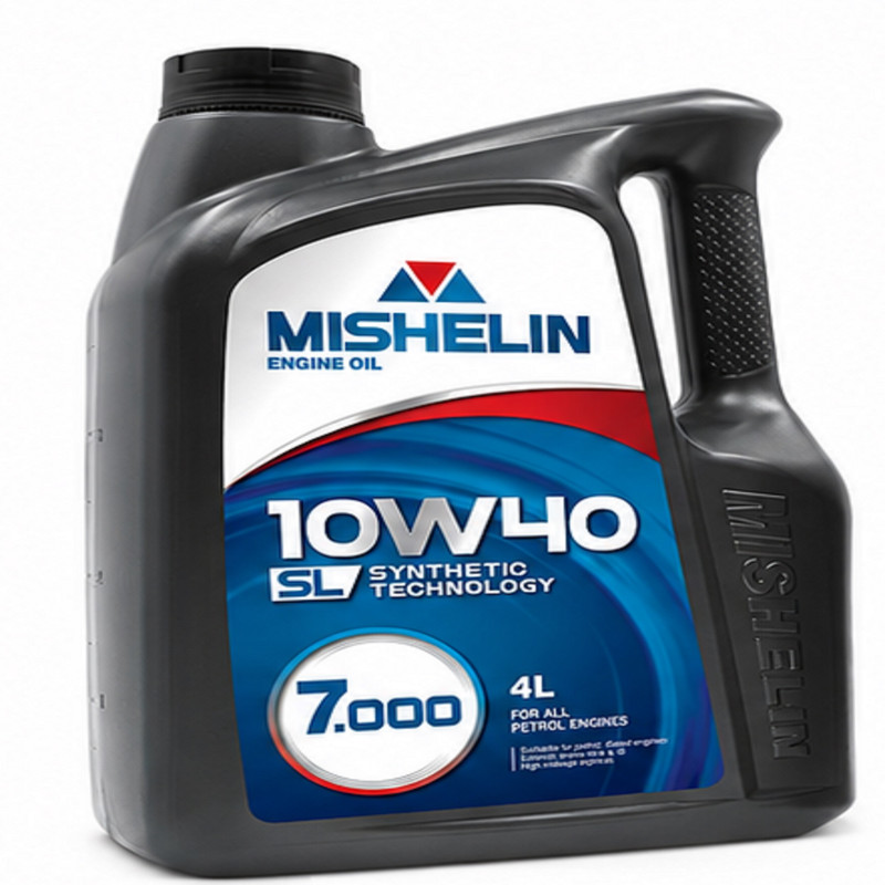  روغن موتور خودروهای بنزینی میشلن اویل مدل 10W40 SL 4L، حجم 4 لیتر