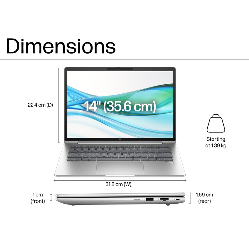 لپ‌تاپ 14 اینچی اچ پی مدل ProBook 440 G11-Core Ultra 7 155H-32GB DDR5 5600MHz-1TB SSD-IPS-Fingerprint-Backlit به همراه کیف - کاستوم شده