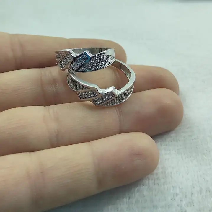 ست انگشتر  نقره زنانه و مردانه سلین کالا مدل COD-9