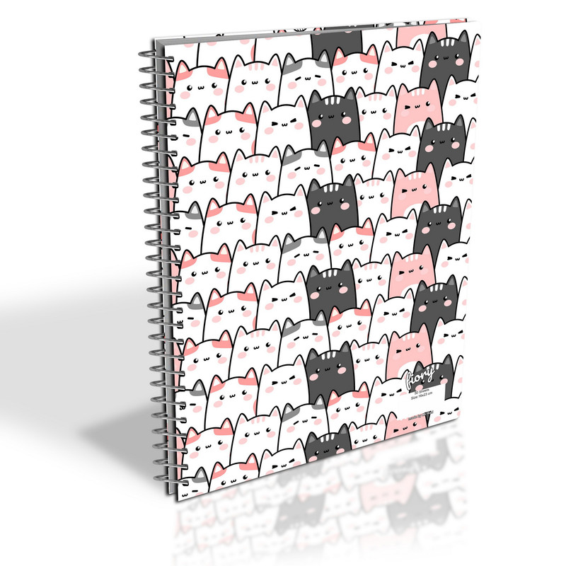 دفتر مشق 50 برگ مستر راد طرح گربه های ملوس کد fiory 2567