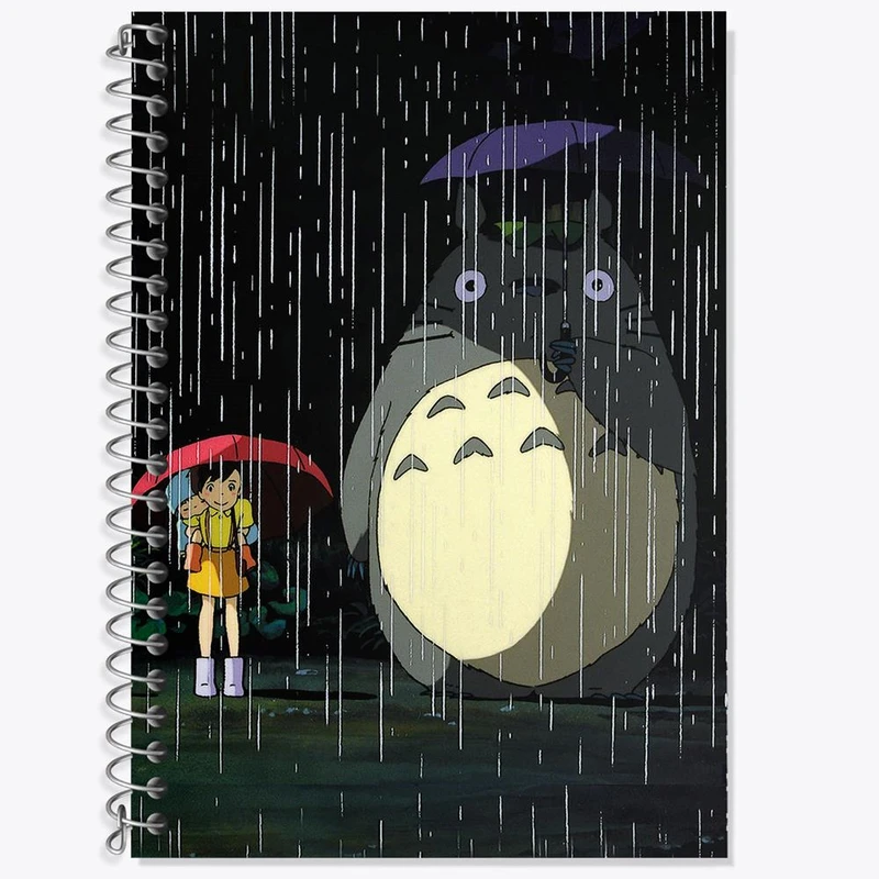 دفتر زبان 50 برگ خندالو مدل سه خط طرح توتورو و ساتسوکی انیمه توتورو Totoro کد 12819