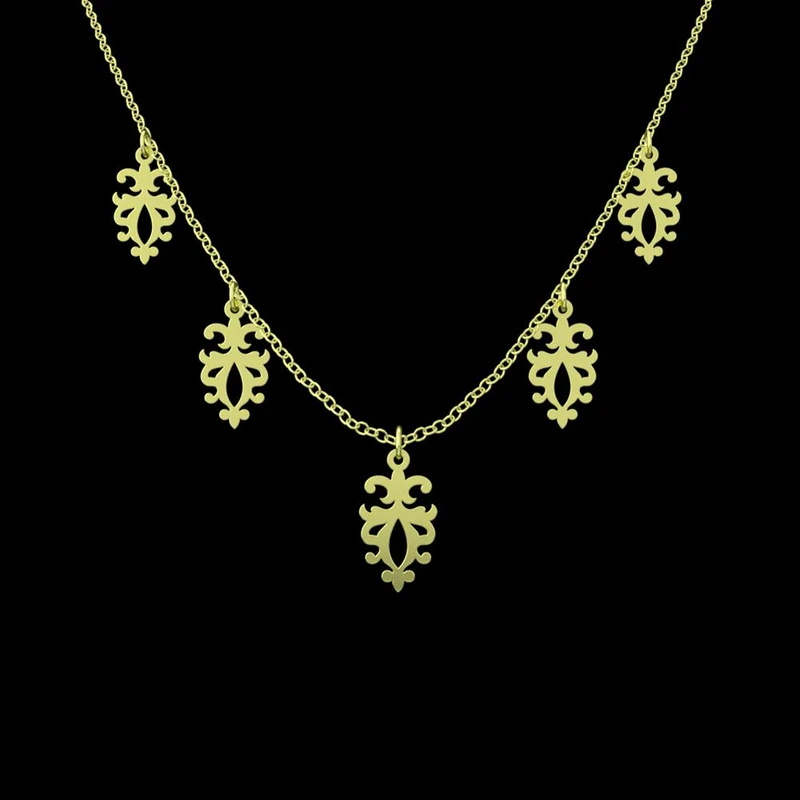 گردنبند طلا 18 عیار زنانه مدوپد مدل اسلیمی کد RNA15326