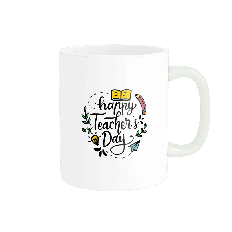 ماگ پادآفرین مدل مناسبتی طرح روز معلم مبارک کد p8921