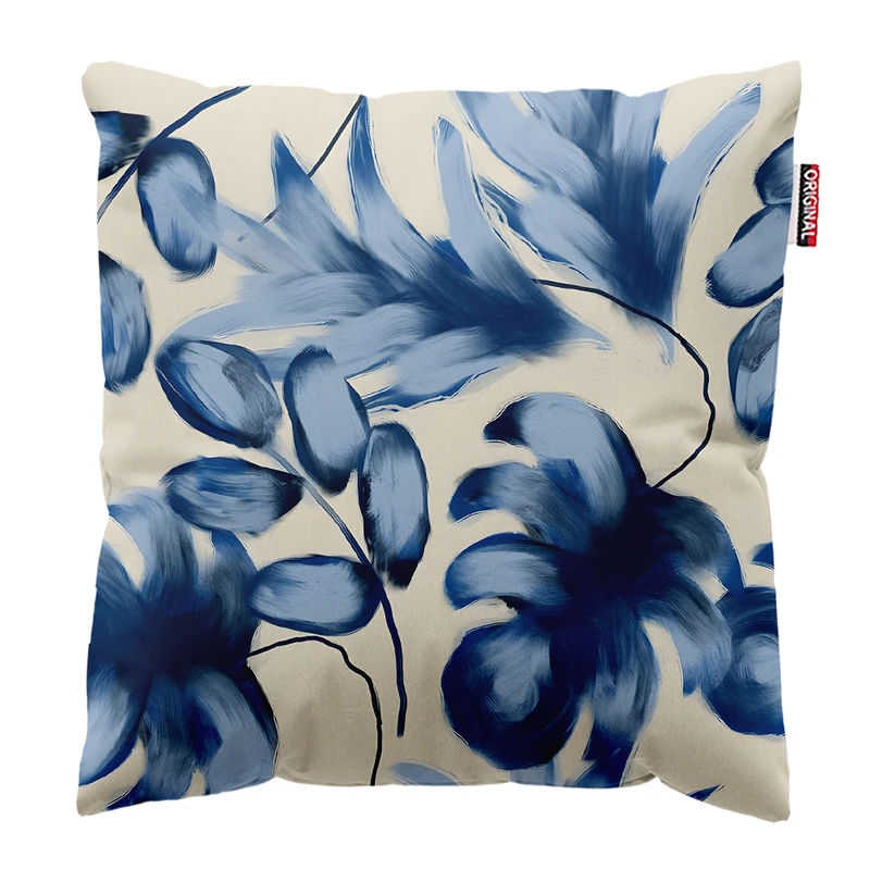 کوسن پاد آفرین مدل مینیمال طرح گل و برگ کد PK303292 سایز 30*30 سانتی متر