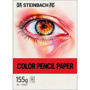 مقوا اشتنباخ مدل مداد رنگی کد 155gsm سایز 35 × 25 سانتی متر بسته 12 عددی