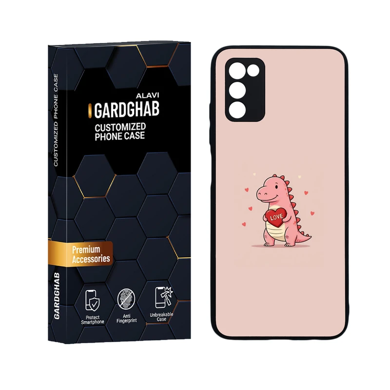 کاور گارد قاب علوی دورژله ای مدل عاشقانه مناسب برای گوشی موبایل سامسونگ Galaxy A03s