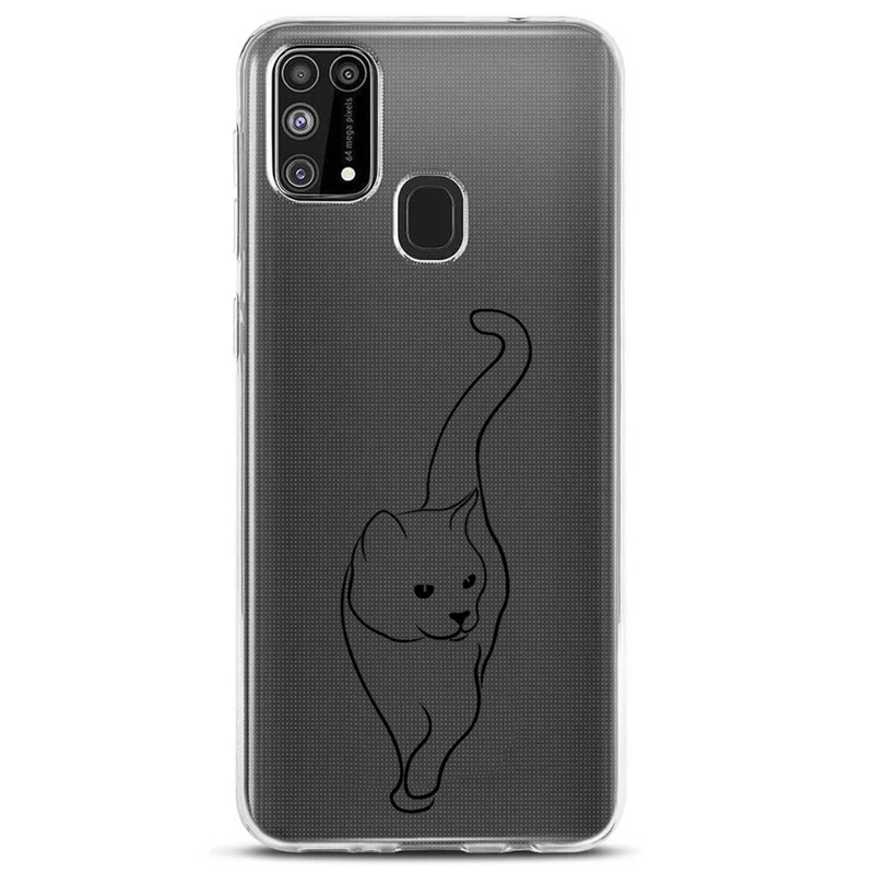 کاور مگافون طرح گربه مدل C60-B مناسب برای گوشی موبایل سامسونگ Galaxy M31