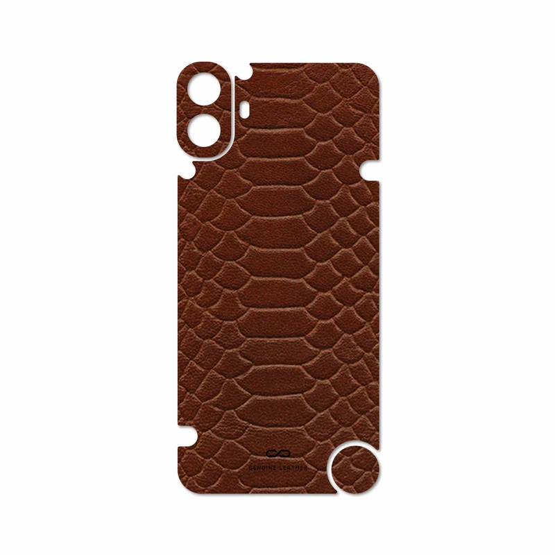 برچسب پوششی ماهوت مدل Brown-Snake-Leather مناسب برای گوشی موبایل ناتینگ CMF Phone 1