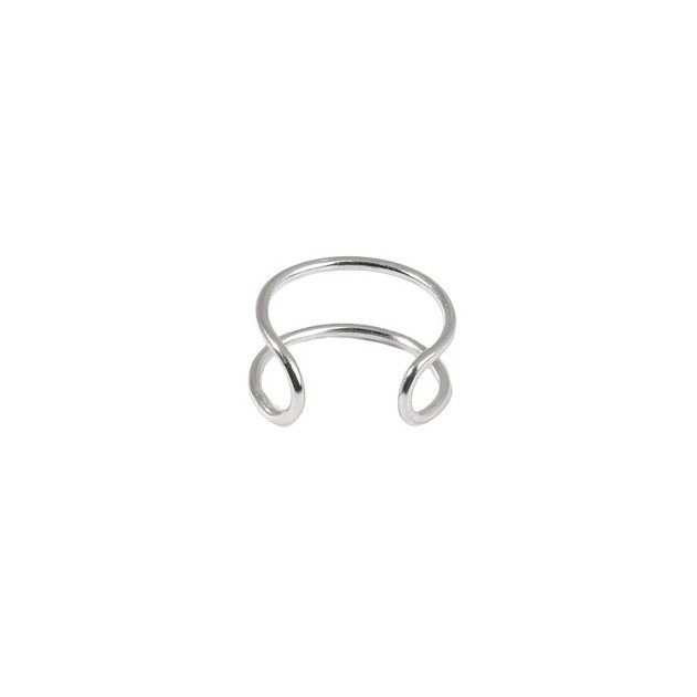 گوشواره ایرکاف نقره زنانه پرسته مدل دو لاین WES12