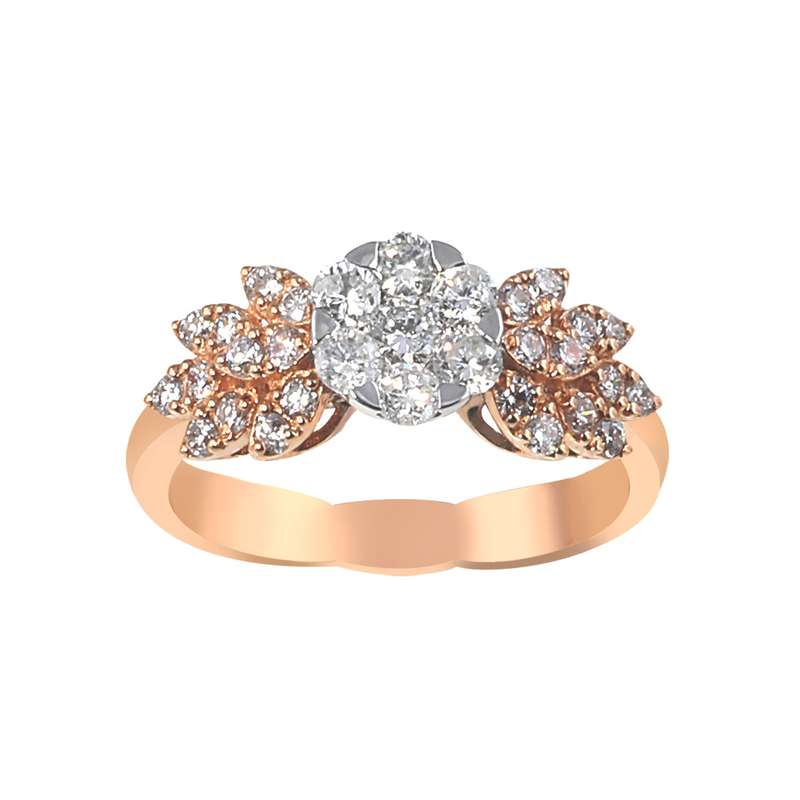 انگشتر طلا 18 عیار زنانه جواهری سروری مدل 10546
