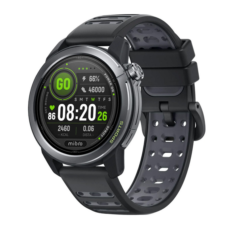 ساعت هوشمند 46 میلی‌متری میبرو مدل GS Active2 با بند سیلیکونی